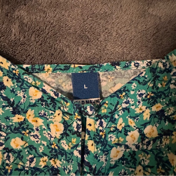 teal floral cami tank top - Picture 2 of 2